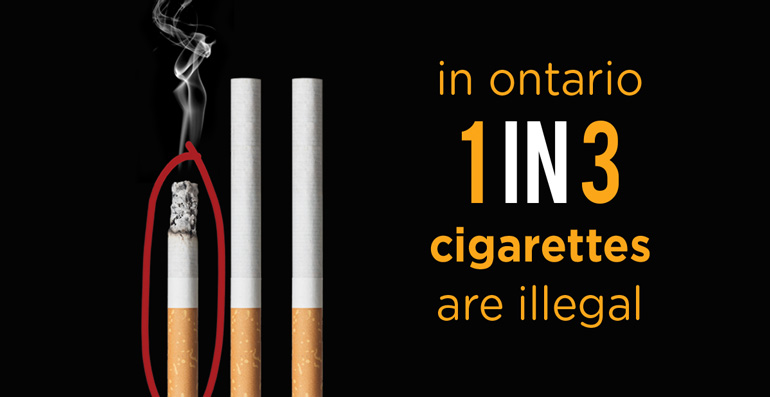 In Ontario, one in three cigarettes are illegal.